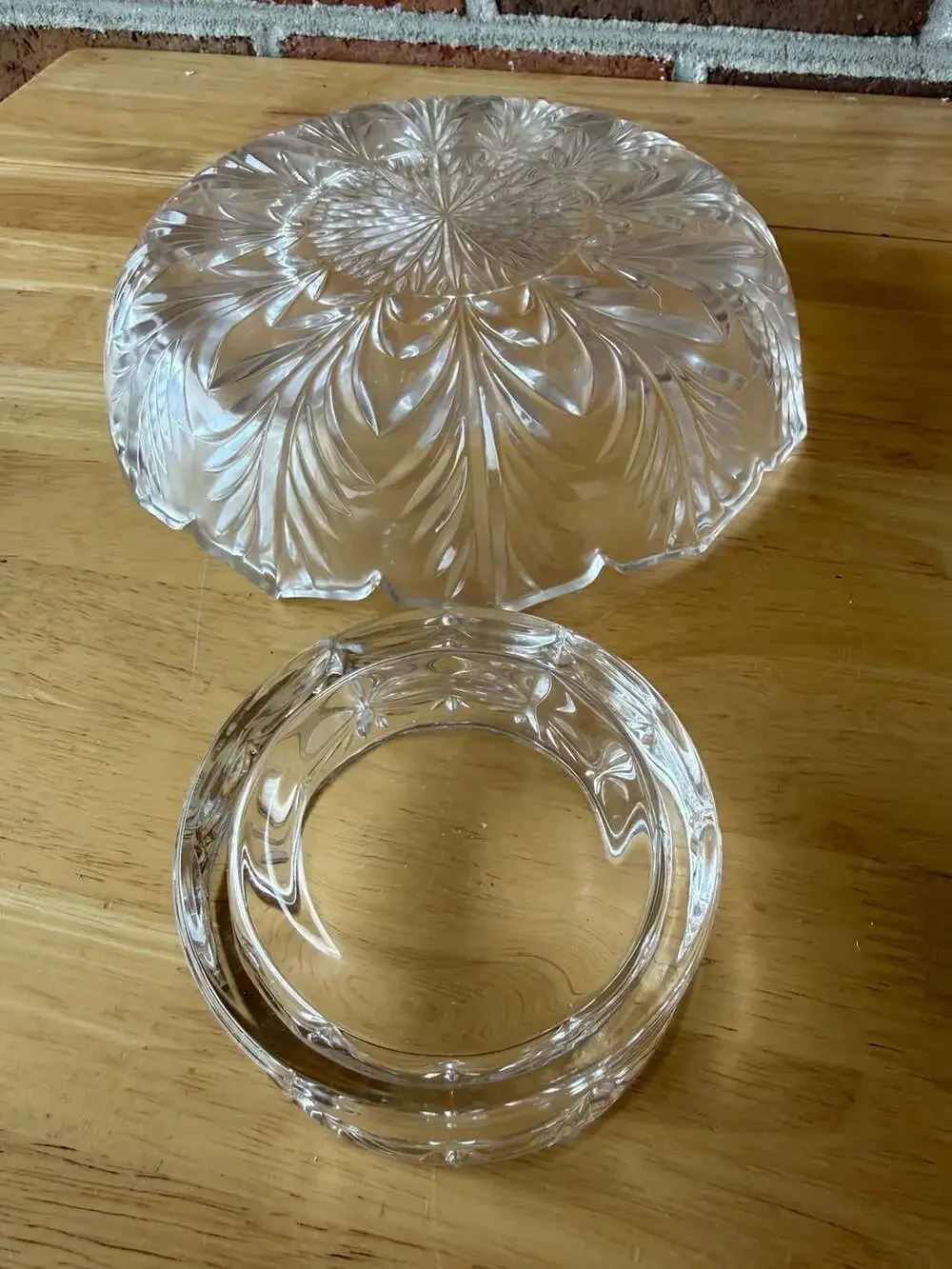 Fifth Avenue LTD Crystal 'Portico' 2-Piece Cracker and Condiment Serving Set